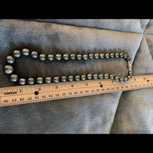 Black Tahitian south sea pearls 9-14mm 18inch long